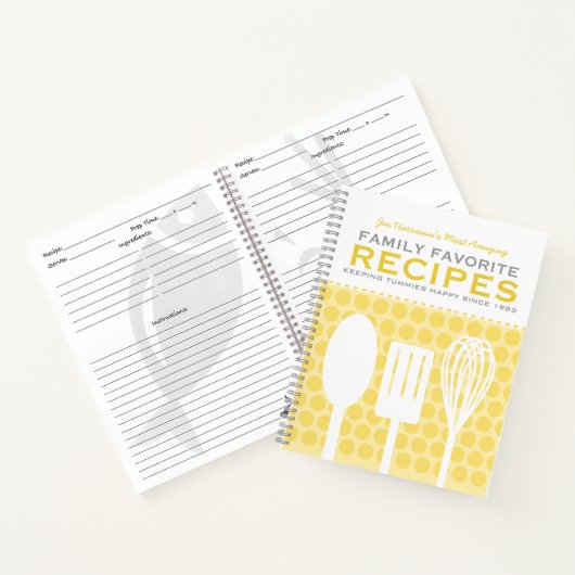 Fun Retro-stijl Ontvangt op maat Notitieboek (Binnen)