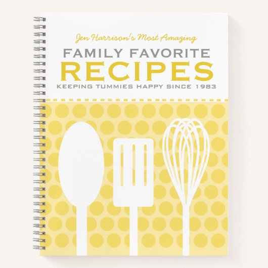 Fun Retro-stijl Ontvangt op maat Notitieboek (Voorkant)