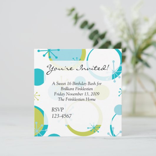 Fun Retro-Stippen Kaart (Staand voorkant)