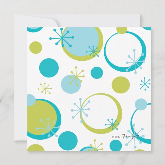 Fun Retro-Stippen Kaart (Achterkant)