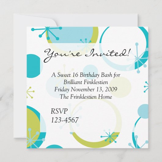 Fun Retro-Stippen Kaart (Voorkant)