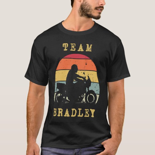 Fun Retro Sunset Bradley Motorcycle Biker T-shirt (Voorkant)