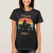 Fun  Retro Sunset Eric Motorcycle Biker Rid T-shirt (Voorkant)
