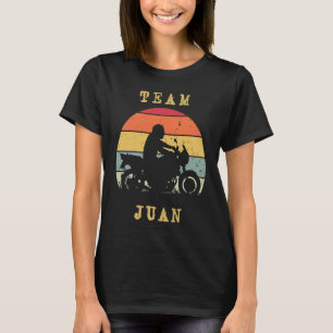 Fun Retro Sunset Juan Motorcycle Rider T-shirt