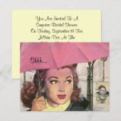 Fun Retro Surprise Vrijgezellenfeest Party-uitnodi Kaart (Voorkant / Achterkant)