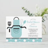 Fun Retro Turquoise Kitchen Vrijgezellenfeest Kaart (Staand voorkant)