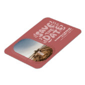 Fun Retro Typography Photo Weddenschap Save the Da Magneet (Linkerzijde)