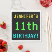 Fun /Retro Video Game 11th Birthday Servetten (Insitu)