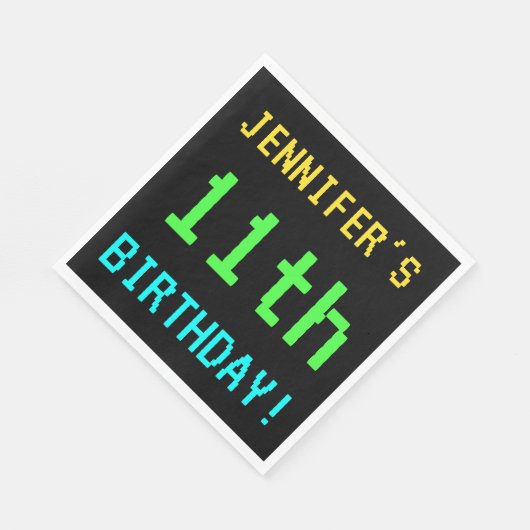 Fun /Retro Video Game 11th Birthday Servetten (Hoek)