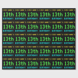 Fun /Retro Video Game 13th Birthday Cadeaupapier