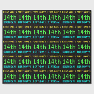 Fun /Retro Video Game 14th Birthday Cadeaupapier