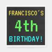 Fun /Retro Video Game 14th Birthday Servetten (Voorkant)