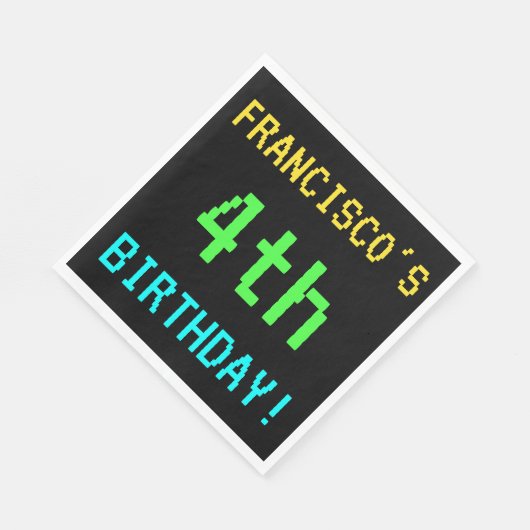 Fun /Retro Video Game 14th Birthday Servetten (Hoek)