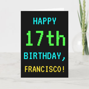 Fun /Retro Video Game 17th Birthday Kaart