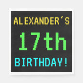 Fun /Retro Video Game 17th Birthday Servetten (Voorkant)