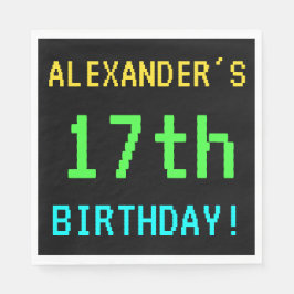 Fun /Retro Video Game 17th Birthday Servetten