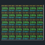 Fun /Retro Video Game 18th Birthday Cadeaupapier<br><div class="desc">Dit leuke wikkelpapierontwerp heeft een boodschap (met een gepersonaliseerde naam) zoals "18e VERJAARDAG VAN FIRST-NAME!". Het heeft ook een leuke, pixelachtige uitstraling die doet denken aan klassieke 8-bit-videospellen uit de jaren 80 en begin jaren 90. De naam kan worden aangepast. Misschien kan het worden gebruikt als cadeaus worden ingepakt voor...</div>