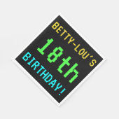 Fun /Retro Video Game 18th Birthday Servetten (Hoek)