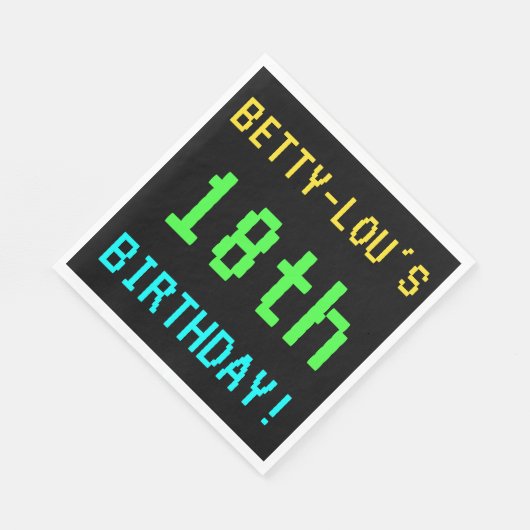 Fun /Retro Video Game 18th Birthday Servetten (Hoek)