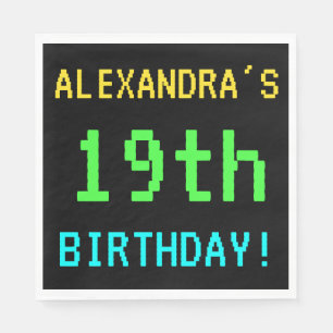 Fun /Retro Video Game 19th Birthday Servet