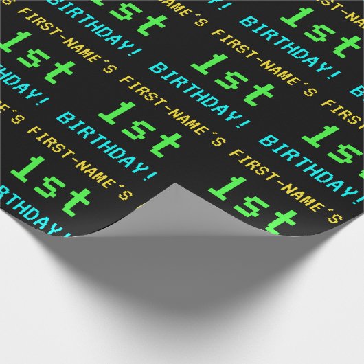 Fun /Retro Video Game: 1 september Cadeaupapier (Hoek)