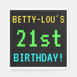 Fun /Retro Video Game Kijk 21st Birthday Servet