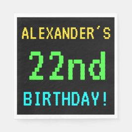 Fun /Retro Video Game Kijk 22e verjaardag Servet