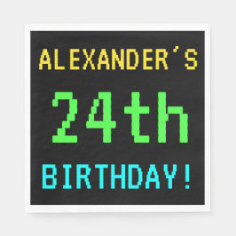 Fun /Retro Video Game Kijk 24e verjaardag Servet