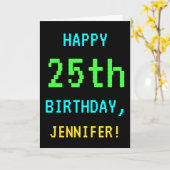 Fun /Retro Video Game: kijk 25e verjaardag Kaart (Gele Bloem)