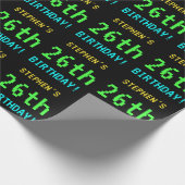 Fun /Retro Video Game Kijk 26th Birthday Cadeaupapier (Hoek)