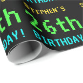 Fun /Retro Video Game Kijk 26th Birthday Cadeaupapier (Rol Hoek)