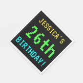 Fun /Retro Video Game Kijk 26th Birthday Servet (Hoek)