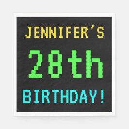 Fun /Retro Video Game Kijk 28th Birthday Servet