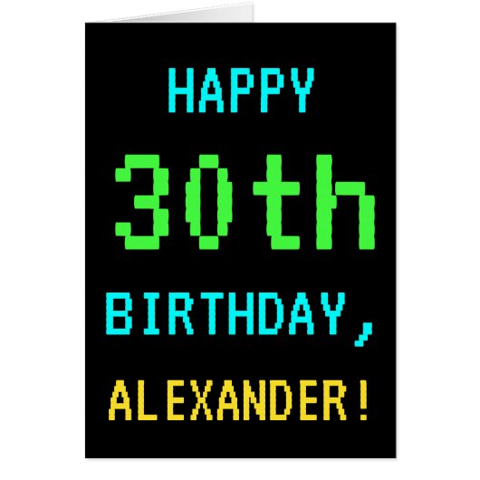 Fun /Retro Video Game Kijk 30e verjaardag (Voorkant)