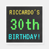 Fun /Retro Video Game Kijk 30e verjaardag Servetten (Voorkant)