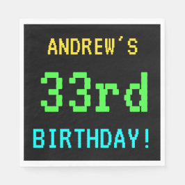 Fun /Retro Video Game Kijk 33rd Birthday Servet