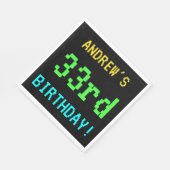 Fun /Retro Video Game Kijk 33rd Birthday Servet (Hoek)