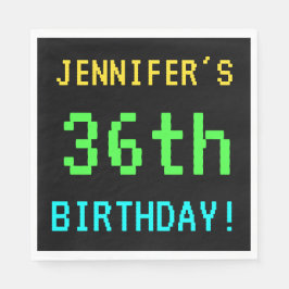 Fun /Retro Video Game Kijk 36e verjaardag Servet