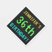 Fun /Retro Video Game Kijk 36e verjaardag Servet (Hoek)