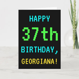 Fun /Retro Video Game Kijk 37th Birthday Kaart