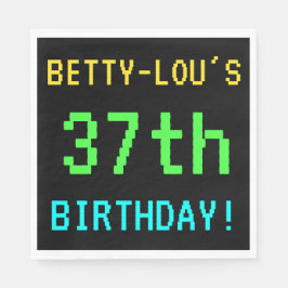 Fun /Retro Video Game Kijk 37th Birthday Servet