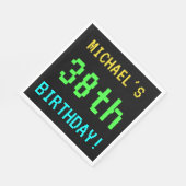 Fun /Retro Video Game Kijk 38e verjaardag Servet (Hoek)