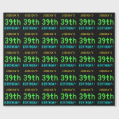 Fun /Retro Video Game Kijk 39th Birthday Cadeaupapier (Vlak)