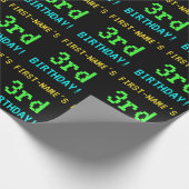 Fun /Retro Video Game Kijk 3rd Birthday Cadeaupapier (Hoek)