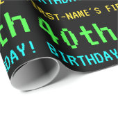 Fun /Retro Video Game Kijk 40th Birthday Cadeaupapier (Rol Hoek)