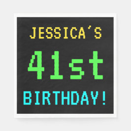 Fun /Retro Video Game Kijk 41e verjaardag Servet