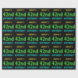 Fun /Retro Video Game Kijk 42e verjaardag Cadeaupapier