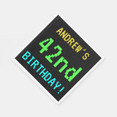 Fun /Retro Video Game Kijk 42e verjaardag Servet (Hoek)