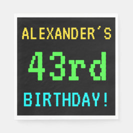 Fun /Retro Video Game Kijk 43rd Birthday Servet