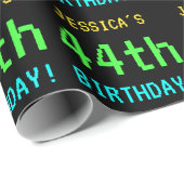 Fun /Retro Video Game Kijk 44th Birthday Cadeaupapier (Rol Hoek)